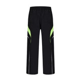 Men Sweatpants Stitching Contrast Color Charge Straight-Leg Pants Loose-Fitting Wide-Leg Trousers