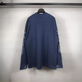 Mens T-shirts Balen Classic Print Hand Painted Graffiti Long Sleeve T-Shirt