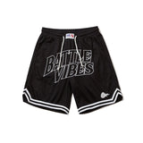 Men Shorts Retro Alphabet Embroidered Basketball Shorts