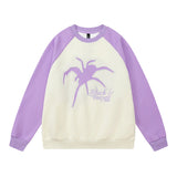 Unisex Hoodie Autumn Spider Patch Contrast Color Sweatshirt