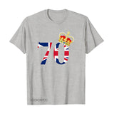 Inspired by Queen's Platinum Jubilee 2022 Elizabeth 70 Years T-shirt Printed Short Sleeve T-shirt