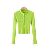 Women Sweater Knitwear Autumn and Winter Zipper Stand Collar Sweater