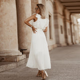 Women Date Dress Chiffon Dress Slim Fit Dress