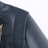 Red Leather Jacket Pu Lapel Women's Slim-Fit Leather Coat Short Jacket