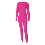 Women Jumpsuit Spring Sports Long Sleeve Jumpsuit