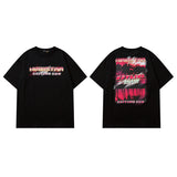 Men T Shirt Floral Print Crew Neck Couple T-shirt