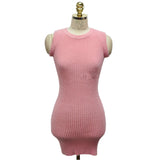Women Maxi Dress Autumn and Winter Knitting Dress Package Hip Sweater Dress
