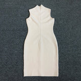 Women's Evening Dress Vest Dress Sleeveless Sheath Half Turtleneck Slim Fit Bandage One-Piece Dress Dress
