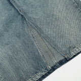 Women Long Skirt Split Denim Skirt Summer Retro Loose A- line Skirt