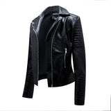 Red Leather Jacket Short Spring and Autumn Leather Slim Lapel Motorcycle Clothing