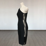 Women Evening Dress Lace Dress Short Hip-Hugger Tight Bandage Dress