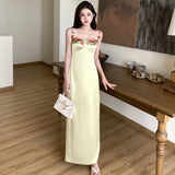 Women Dresses Suspenders Dress Sheath Sexy Long Dress
