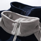 Unisex Winter Cotton Coat Winter Stand Collar Sweater Japanese-Style Retro Polar Fleece