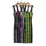 Women Dresses Summer Tie-Dye Vest Dress Backless Sexy Midi Skirt (Xds0414)