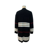 Women Knitted Sweater Autumn and Winter Long Sleeve Color Matching Long Sweater Cardigan Coat
