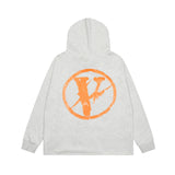 Vlone Hoodie Autumn and Winter Lightning Big V Letter