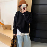 Women Knitted Pullover Autumn and Winter round Neck Sweater Loose Top
