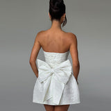 Women Dresses Summer Sexy Bowknot Mini Dress