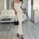 Women Dresses Winter Sexy Backless Cutout Sling Dress