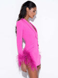 Women's Evening Dress Coat Dress Sequined Slit Hip Skirt