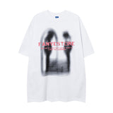 Men T Shirt Graffiti Men's Couple Short-Sleeved T-shirt Men's and Women's Oversize