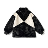 Unisex Winter Cotton Coat Stand-up Collar Cotton-Padded Clothes Vintage Loose and Warm Cotton Jacket