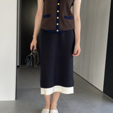 Women Knitted Skirt Autumn and Winter Knitting Skirt