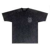 Amiri T-shirt Washed and Worn Retro Short Sleeve T-shirt