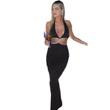 Women Dresses Sexy Backless Bandage One-Piece Dress Party Dress Skirt (Ont0408)