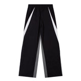 Men Sweatpants Functional Casual Rush Pants Loose Color Contrast Patchwork Straight Sports Pants