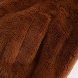 Women Trench Coat Autumn and Winter Plush Coat Hooded Long Sleeve Warm Short Top