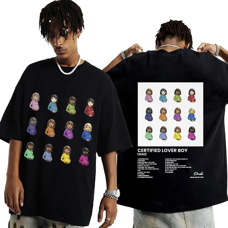 Certified Lover Boy Album Print T-shirt Awesome Hip Hop Rapper