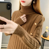 Women Knitwear Autumn and Winter Turtleneck Knitwear Loose Sweater