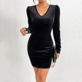 Women Dress Backless Bow Slim-Fit Sexy Hip Skirt
