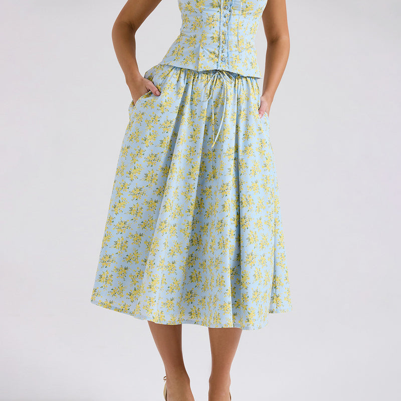 Women Dresses Summer Floral Skirt (Lbk0409)