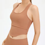Women Yoga Set Summer Yoga Suit Slim Fit Running Sports Waistcoat Suit
