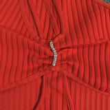Women Evening Dress Sexy Cutout Slim-Fit Evening Dress Bandage One-Piece Dress