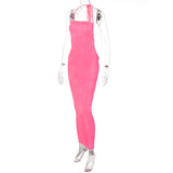 Women Dresses Summer Sexy Backless Self-Tie Dress