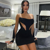 Women Dresses Winter Sexy Mesh Slim Fit Long Sleeve Narrow Dress