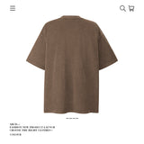 American vintage street T-shirt pure cotton retro men's and women's summer loose