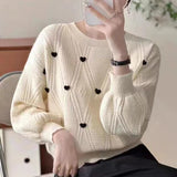 Women Knitwear Autumn and Winter round Neck Knitwear Sweater