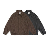 Unisex Jacket Autumn Vintage Distressed Pu Jacket