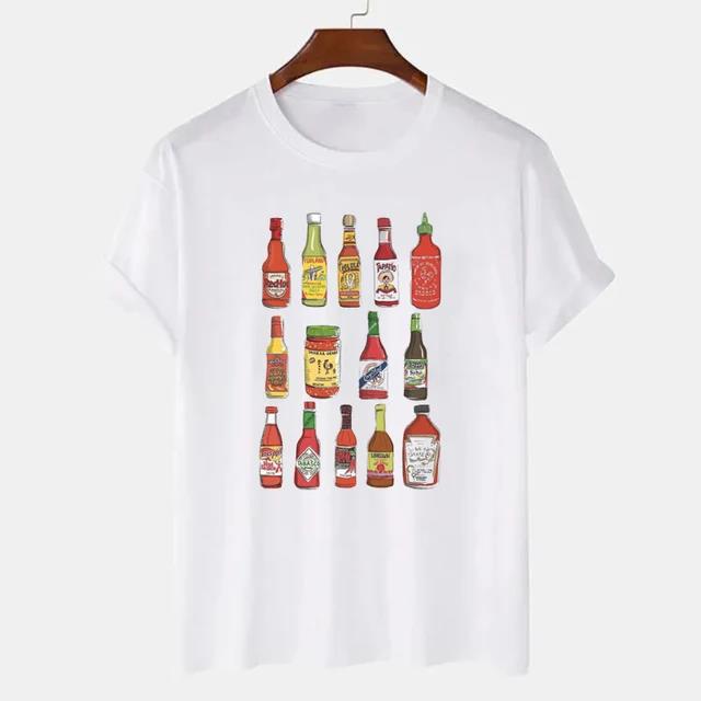 Sauce Graphic T-Shirt Women Vintage Cute Funny Foodie
