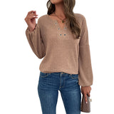 Women Knitted Sweater Fall Female V-neck Sweater