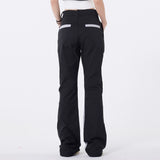 Men Sweatpants Stitching Contrast Color Casual Wide Leg Trousers Loose Flared Pants Sports Pants