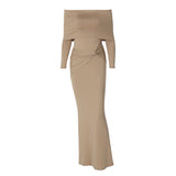 Women Dresse Autumn Winter Long Dress Tight Skirt