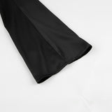 Women Dress Sexy Backless Flared Sleeve Stand Collar Dress Hip Skirt