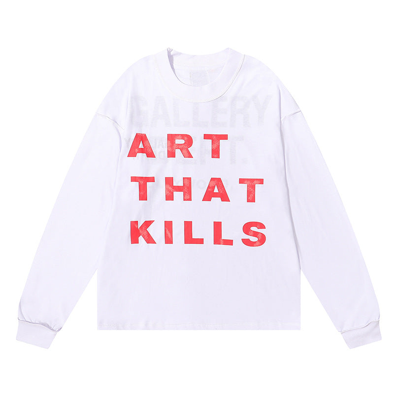 Gallery Dept T Shitrs Cotton Long Sleeve T-shirt Loose