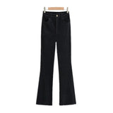 Women Sweatpants Autumn and Winter Corduroy Bell-Bottom Pants Casual Pants Trousers