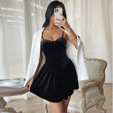 Women Dress Party Dress Sexy Velvet Camisole Gown Dress